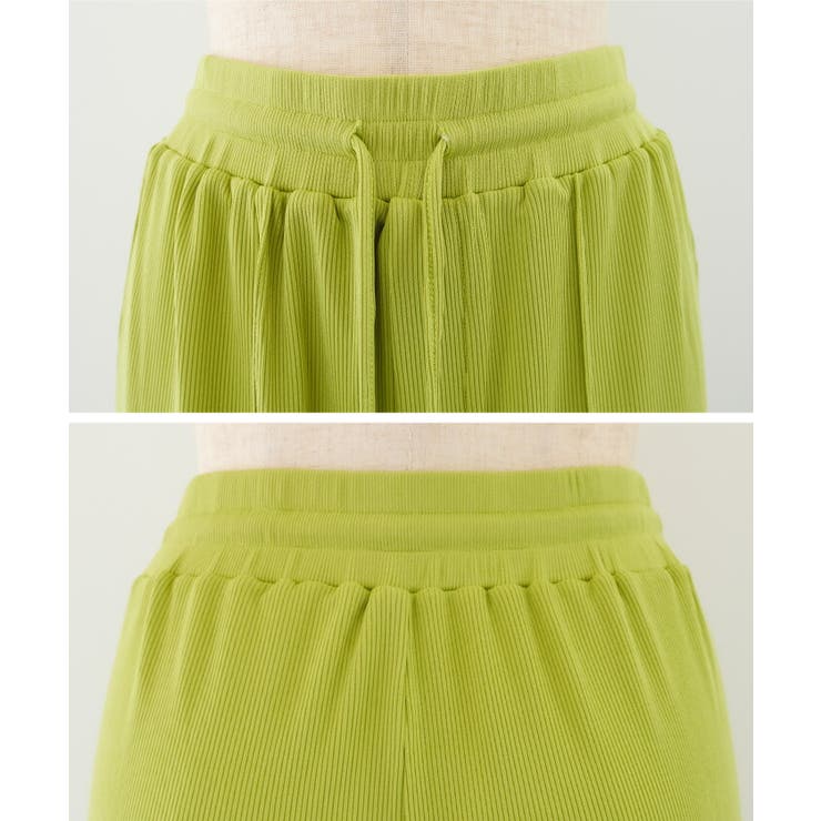 どんなトップスとも合わせやすい！リブカットソーリラックスドロストパンツ | aquagarage | 詳細画像9 