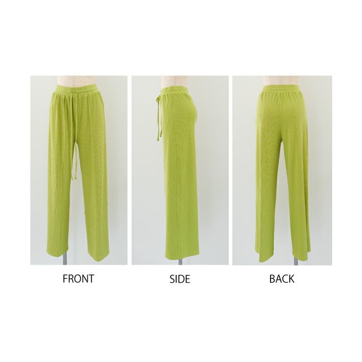 どんなトップスとも合わせやすい！リブカットソーリラックスドロストパンツ | aquagarage | 詳細画像10 