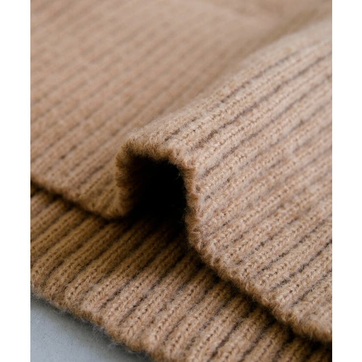 手元まで防寒！アームウォーマー風ボートネックニット | aquagarage | 詳細画像6 