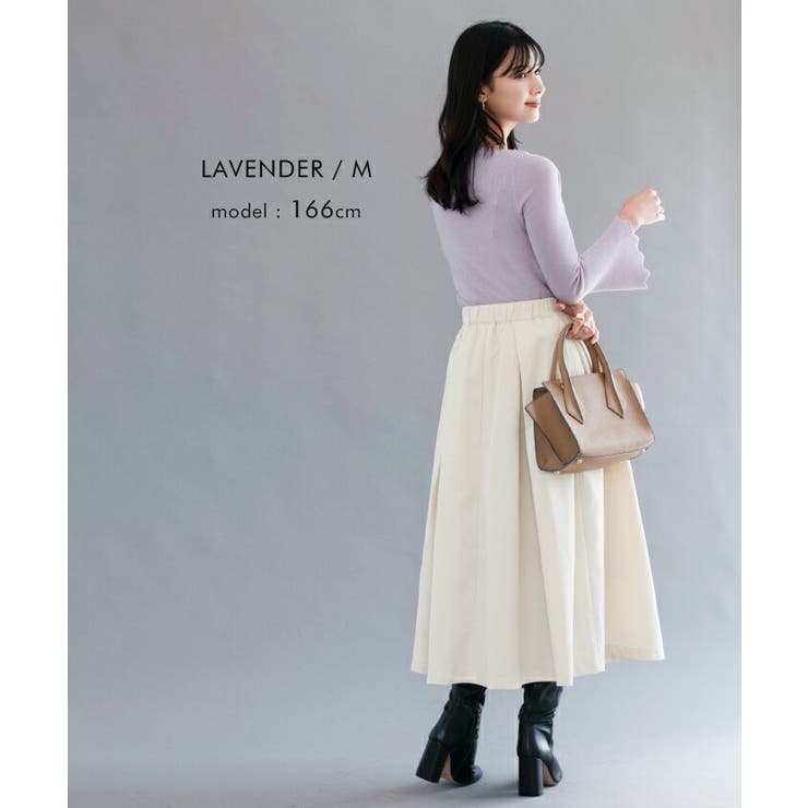 首元と袖口のウェーブデザインがポイント！ネック袖口ウェーブニットトップス | aquagarage | 詳細画像13 