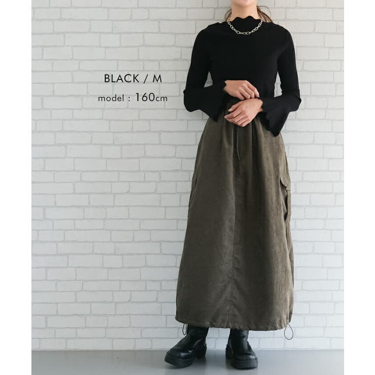 首元と袖口のウェーブデザインがポイント！ネック袖口ウェーブニットトップス | aquagarage | 詳細画像14 