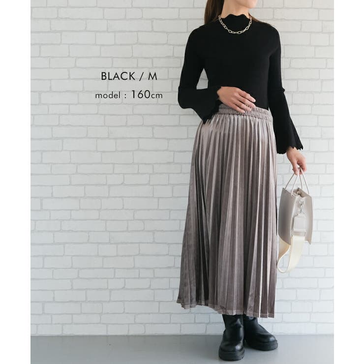 首元と袖口のウェーブデザインがポイント！ネック袖口ウェーブニットトップス | aquagarage | 詳細画像16 