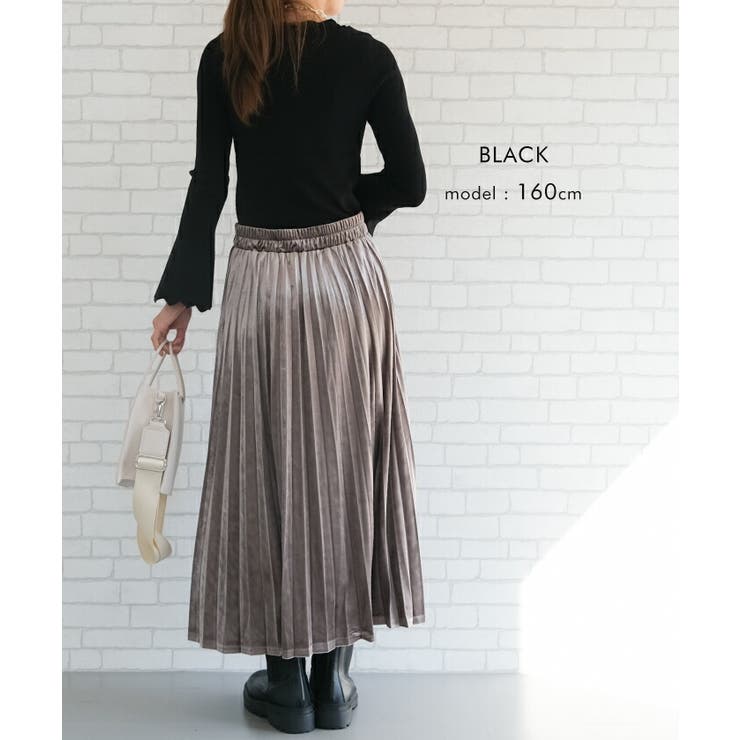 首元と袖口のウェーブデザインがポイント！ネック袖口ウェーブニットトップス | aquagarage | 詳細画像17 