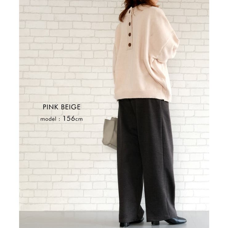 前後2wayで着られるヘンリーネックニットトップス | aquagarage | 詳細画像17 