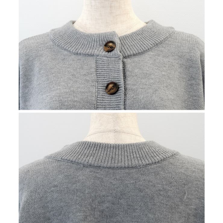前後2wayで着られるヘンリーネックニットトップス | aquagarage | 詳細画像6 