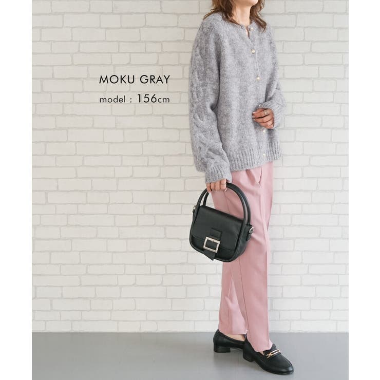 ゴールドボタンがポイントのケーブル編みニットカーディガン | aquagarage | 詳細画像16 