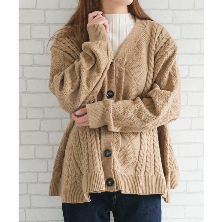 女性らしいシルエットのAラインフレアニットカーディガン | aquagarage | 詳細画像18 