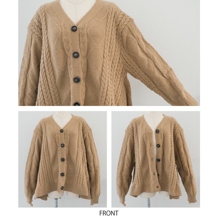 女性らしいシルエットのAラインフレアニットカーディガン | aquagarage | 詳細画像9 