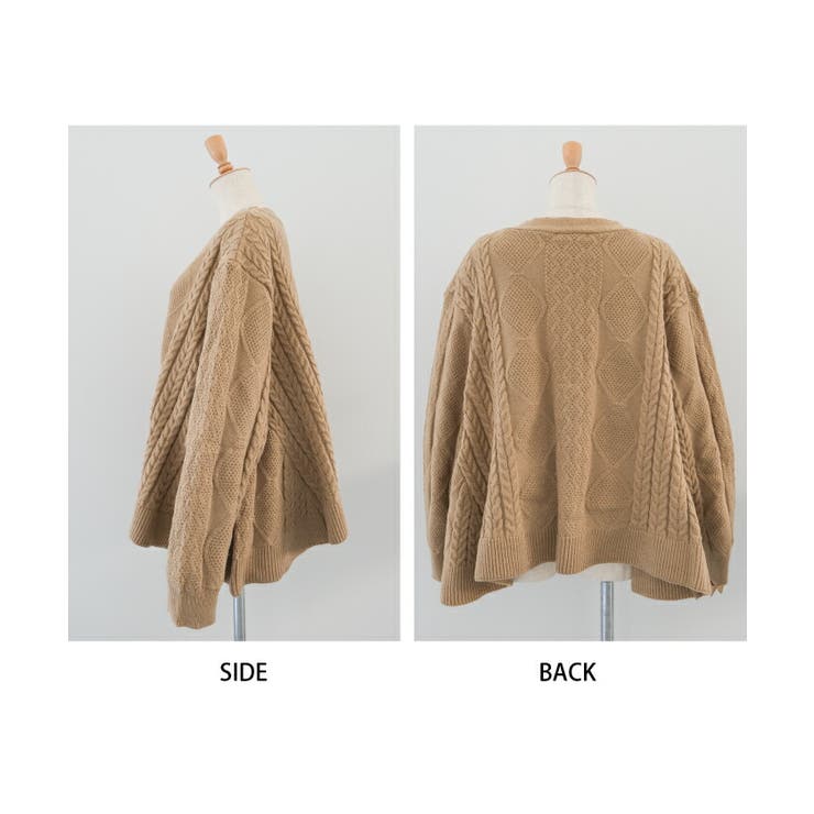 女性らしいシルエットのAラインフレアニットカーディガン | aquagarage | 詳細画像10 