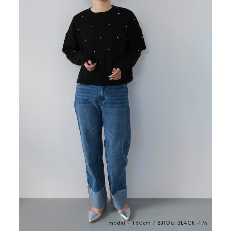 パールorビジューニットトップス | aquagarage | 詳細画像11 