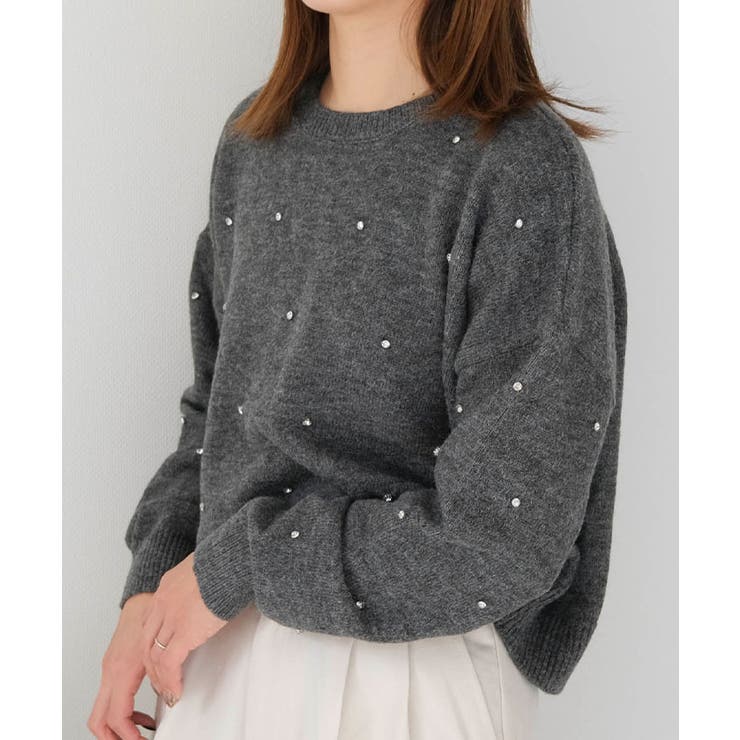 パールorビジューニットトップス | aquagarage | 詳細画像16 