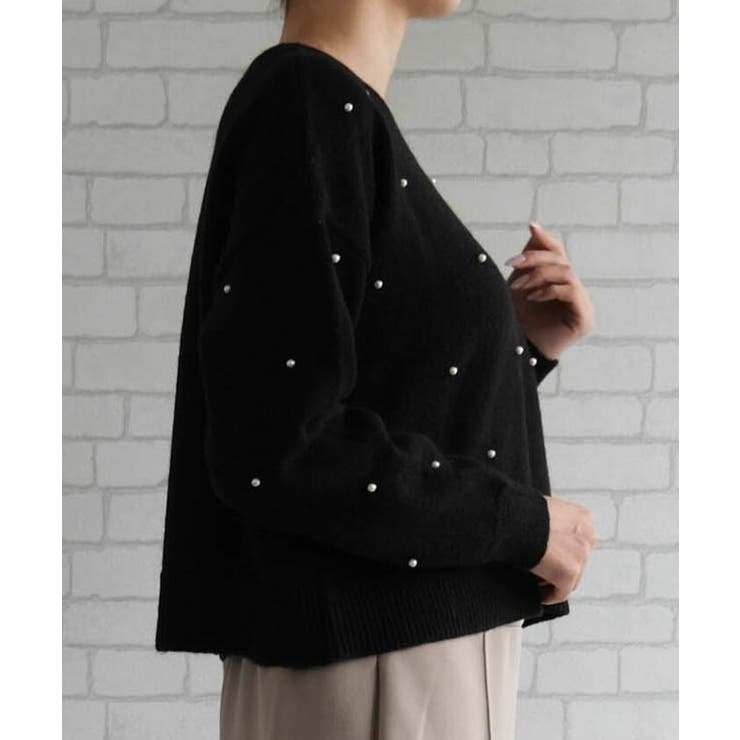 パールorビジューニットトップス | aquagarage | 詳細画像8 