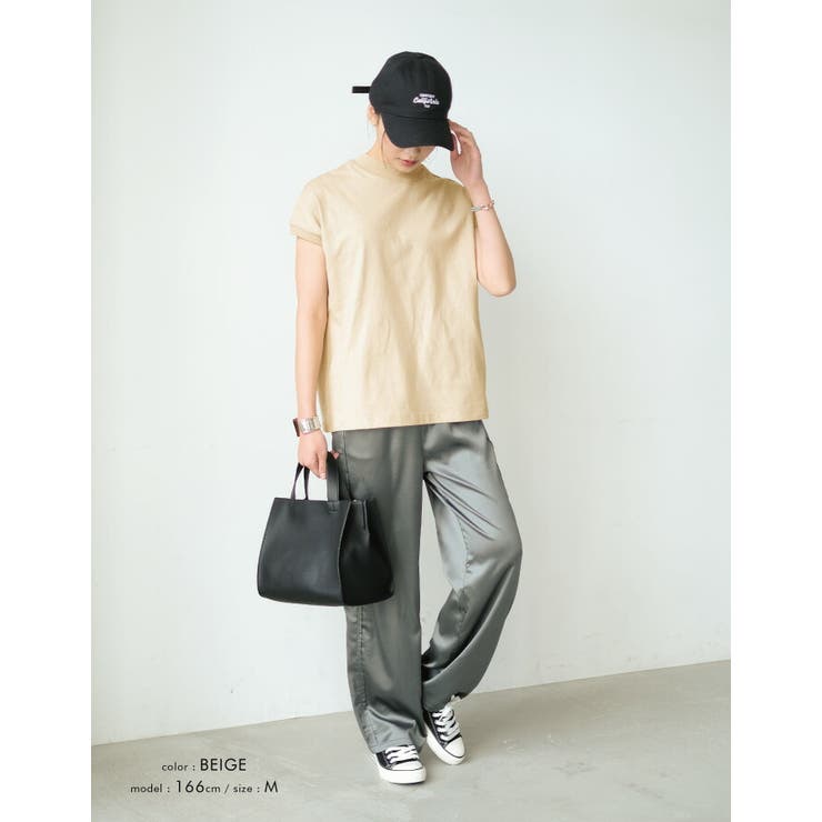 カジュアルなのに上品魅せ！モックネックTシャツ | aquagarage | 詳細画像13 