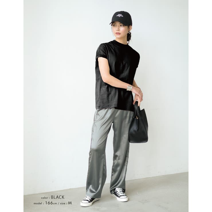 カジュアルなのに上品魅せ！モックネックTシャツ | aquagarage | 詳細画像17 