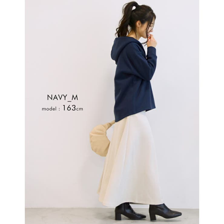 着るだけで抜け感がでる！きれいめコーデに合う深Vネック裏起毛パーカー | aquagarage | 詳細画像13 