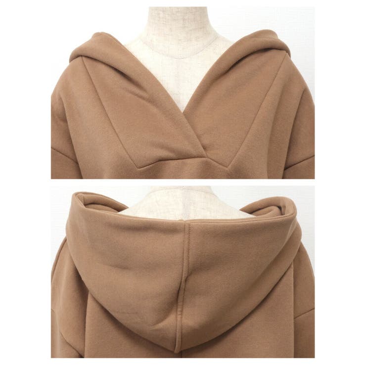 着るだけで抜け感がでる！きれいめコーデに合う深Vネック裏起毛パーカー | aquagarage | 詳細画像7 