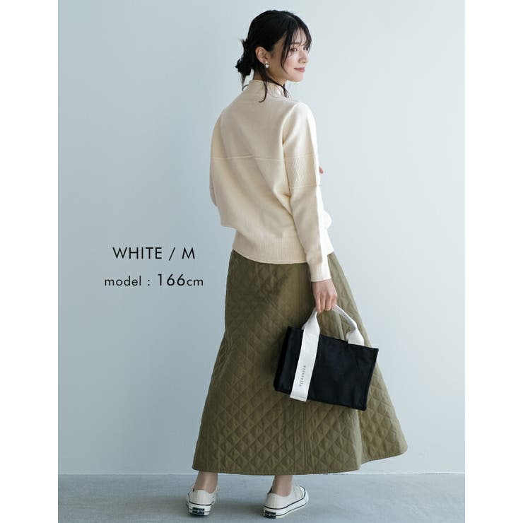 表情豊かな切り替えデザイン♪ハイネック切り替えニット | aquagarage | 詳細画像20 