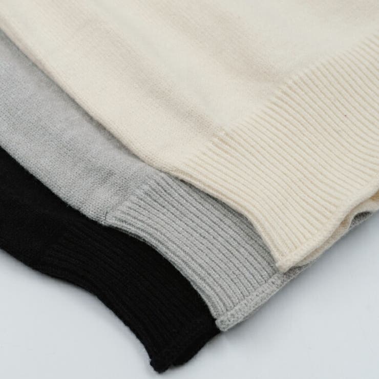 表情豊かな切り替えデザイン♪ハイネック切り替えニット | aquagarage | 詳細画像4 