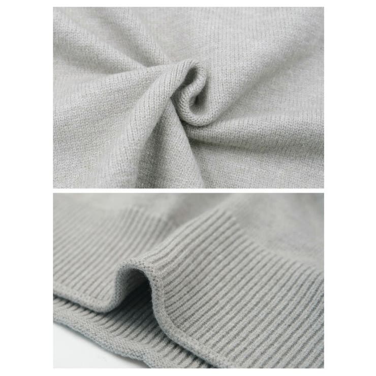 表情豊かな切り替えデザイン♪ハイネック切り替えニット | aquagarage | 詳細画像6 