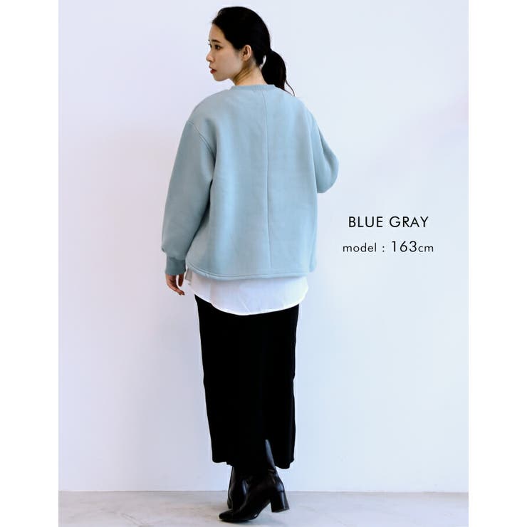 裏起毛だから寒い季節もあったかい！ラウンドテール裏起毛スウェット | aquagarage | 詳細画像15 