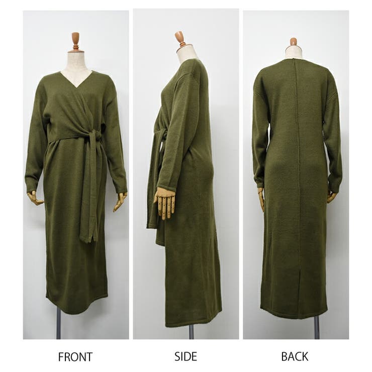 CHICWISH★バックレースアップカシュクールニットワンピース☆ 1206977_info_20210913_154423_2