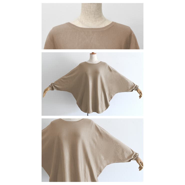 女性らしいリラクシーなドルマンスリーブニット | aquagarage | 詳細画像7 