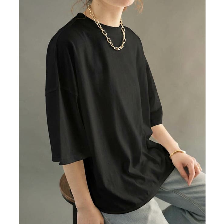5分袖オーバーサイズTシャツ トップス春 夏 | aquagarage | 詳細画像3 