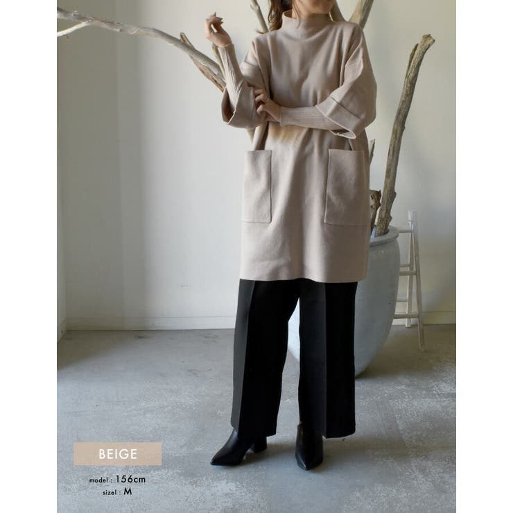 美シルエットで体型カバー！レイヤード風ニットチュニック | aquagarage | 詳細画像15 