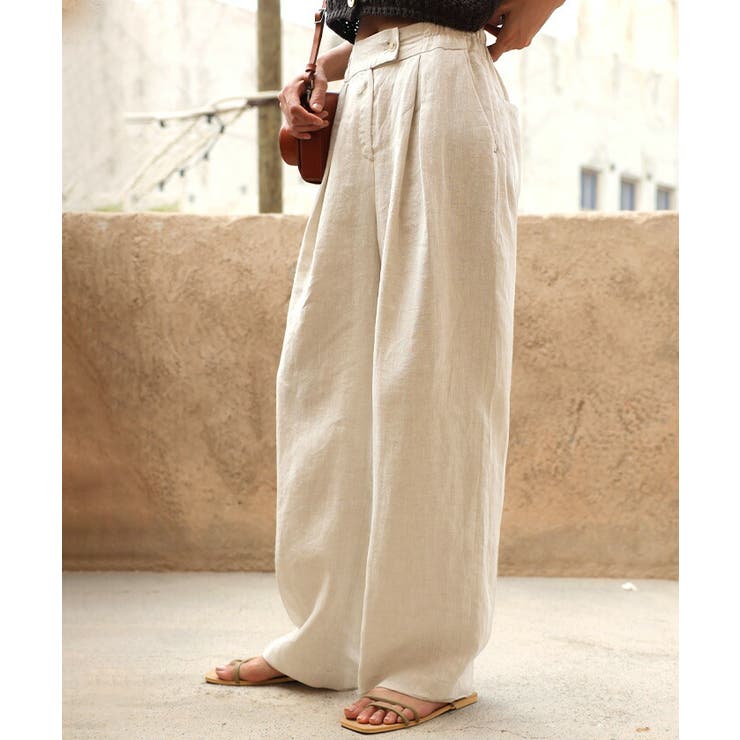 ボックスタックリネンパンツ レディース M L | aquagarage | 詳細画像12 