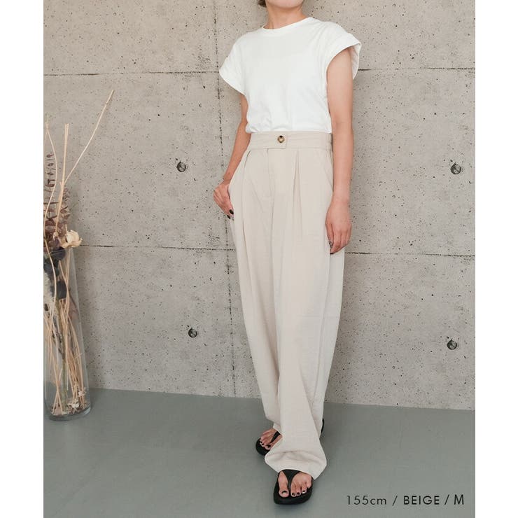 ボックスタックリネンパンツ レディース M L | aquagarage | 詳細画像16 