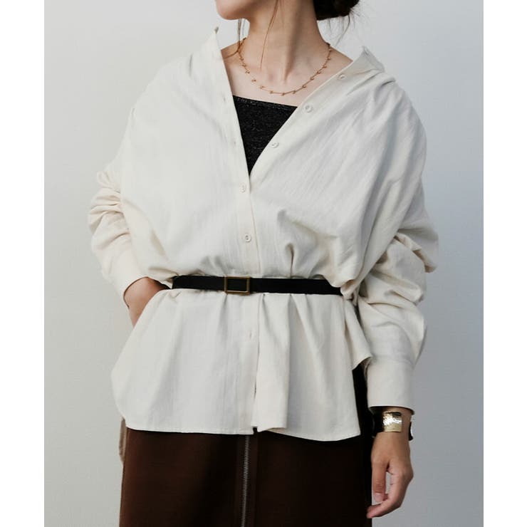 バンドカラーフランネルブラウス  春 秋 冬 | aquagarage | 詳細画像11 