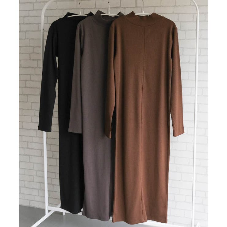 フィンガースリーブプチハイリブワンピース 春  秋 冬 | aquagarage | 詳細画像2 