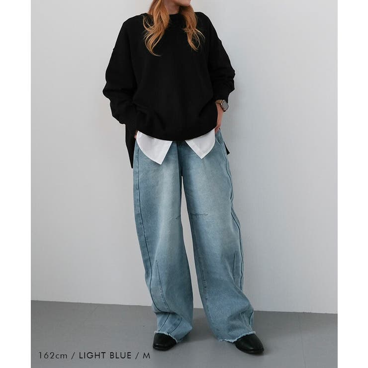 バレルレッグデニムパンツ 春 夏 秋 冬 レディース | aquagarage | 詳細画像11 
