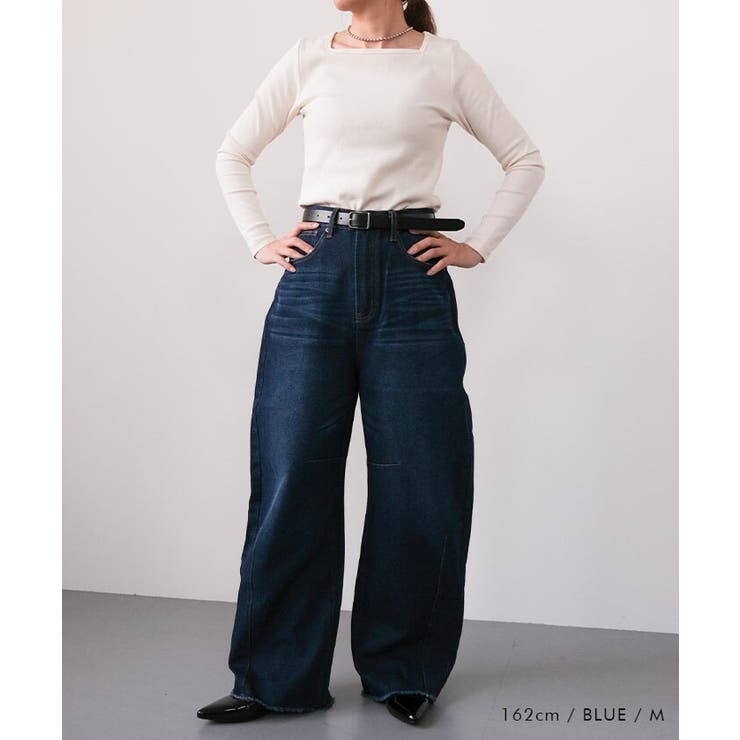 バレルレッグデニムパンツ 春 夏 秋 冬 レディース | aquagarage | 詳細画像7 