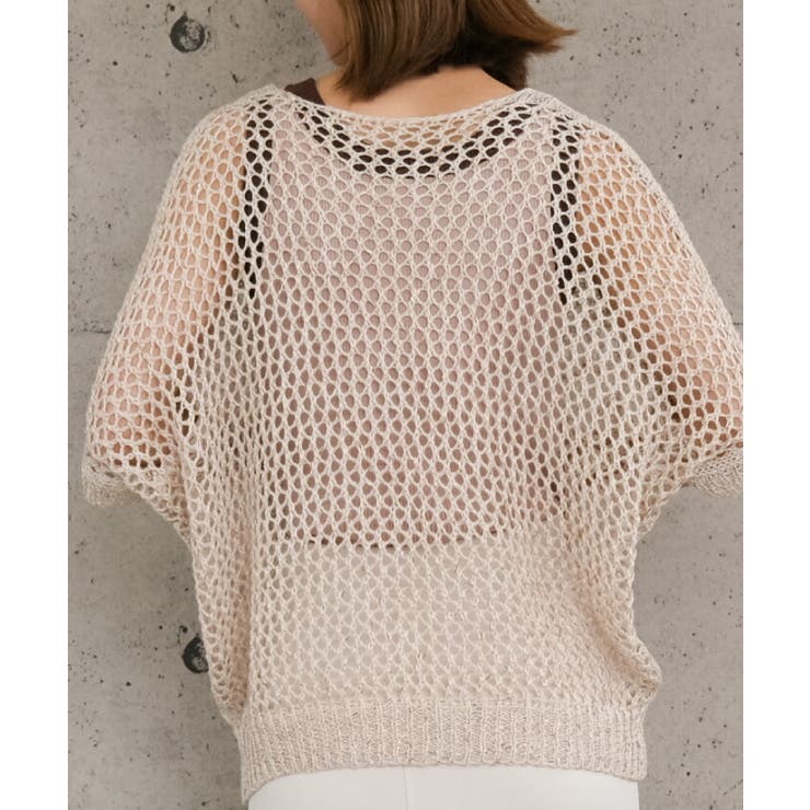 シンプルながらシルエットの美しい配色ニットタンクトップ | aquagarage | 詳細画像17 