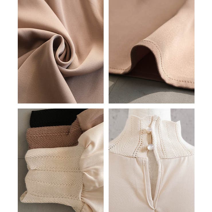 異素材スカラップブラウス 春 秋 M L | aquagarage | 詳細画像18 