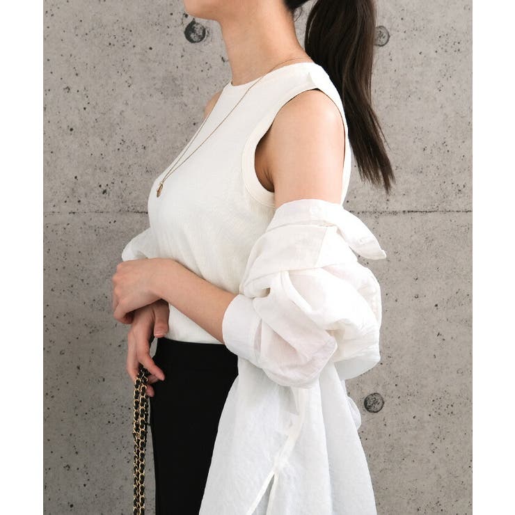 テレコリブタンクトップ 春 夏 秋 | aquagarage | 詳細画像8 