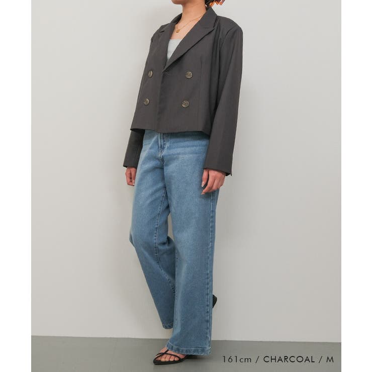 ショート丈テーラードジャケット  レディース | aquagarage | 詳細画像14 