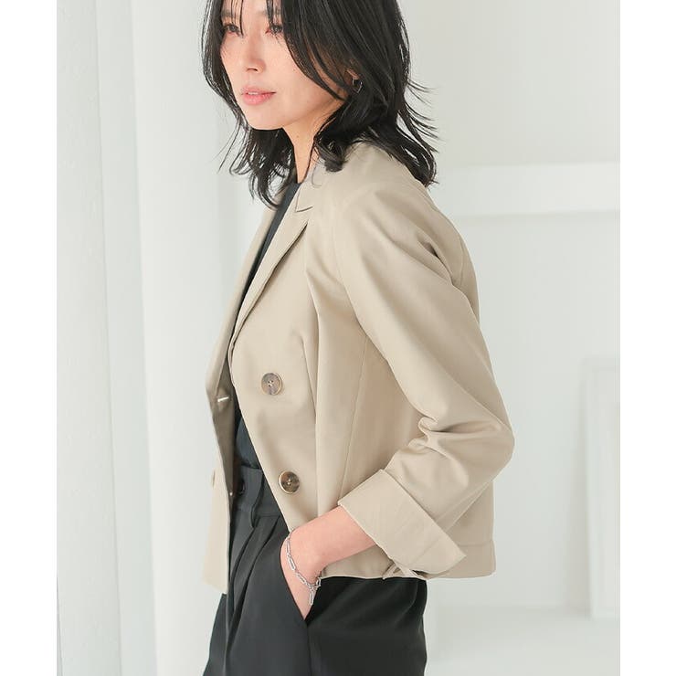 ショート丈テーラードジャケット  レディース | aquagarage | 詳細画像3 