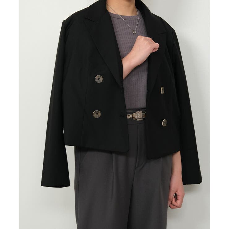 ショート丈テーラードジャケット  レディース | aquagarage | 詳細画像8 