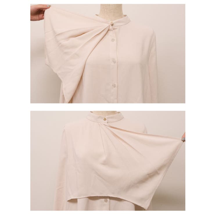 凛とした印象と甘さのバランスが絶妙なスカーフタイブラウス オフィスカジュアル | aquagarage | 詳細画像10 