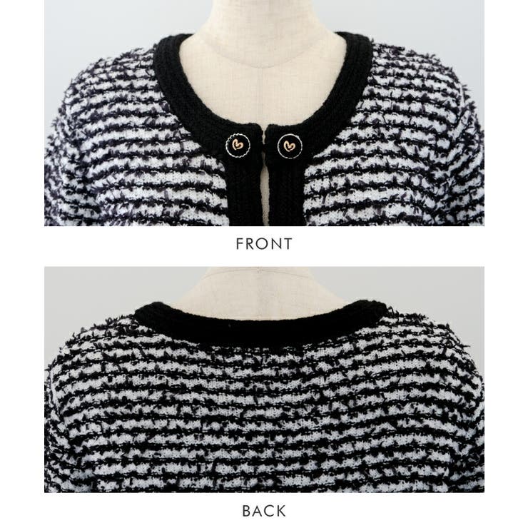 ツイード風ジャケットが叶う華やかなニットジャケット | aquagarage | 詳細画像15 