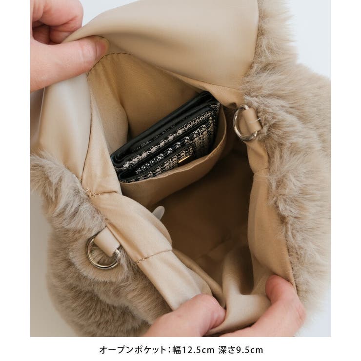 シーズンムードがグッと高まるフェイクファー2wayバッグ | aquagarage | 詳細画像7 