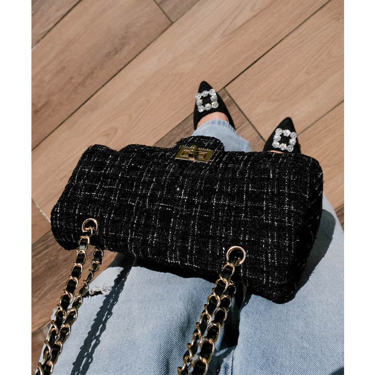 ツイードチェーン2wayショルダーバッグ  レディース | aquagarage | 詳細画像12 