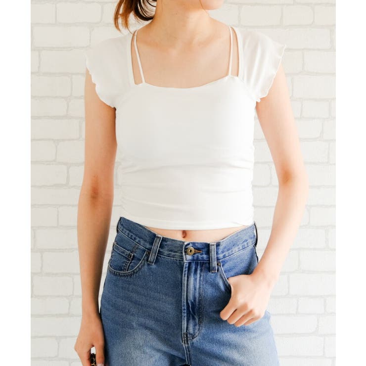 伸縮性抜群!ストレスフリーに着られる2wayフレンチスリーブブラトップ | aquagarage | 詳細画像8