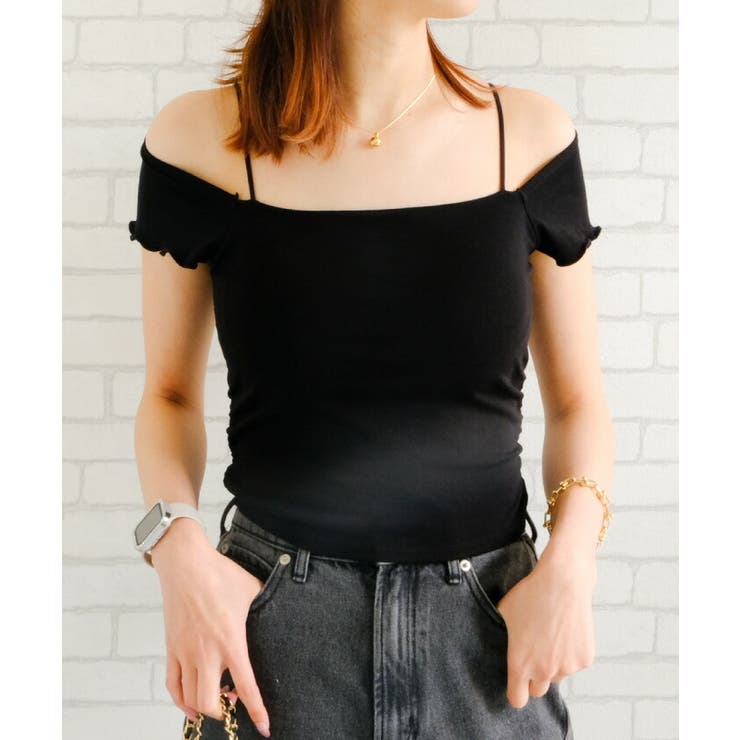 伸縮性抜群!ストレスフリーに着られる2wayフレンチスリーブブラトップ | aquagarage | 詳細画像4