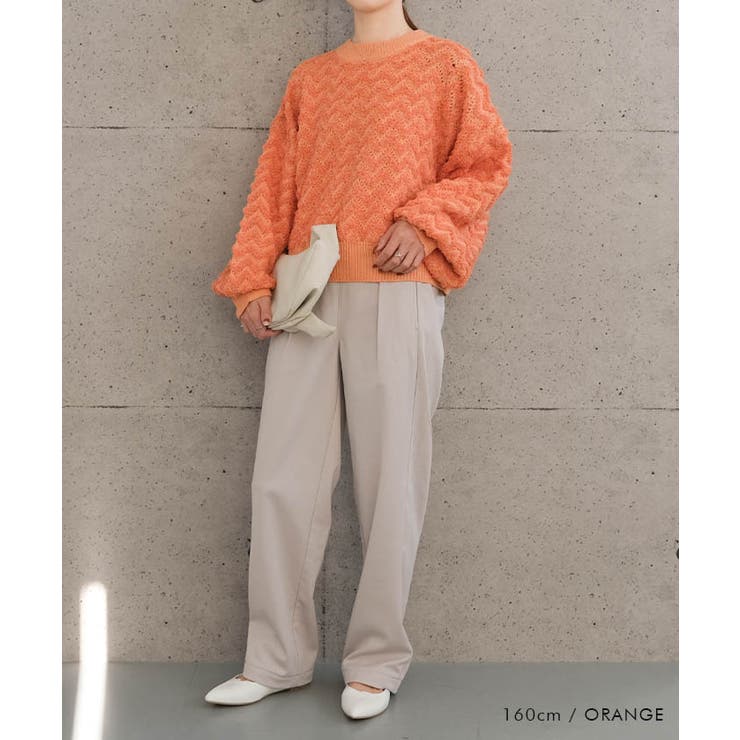 ジャガード編みショート丈ニット  秋 冬 レディース | aquagarage | 詳細画像14 