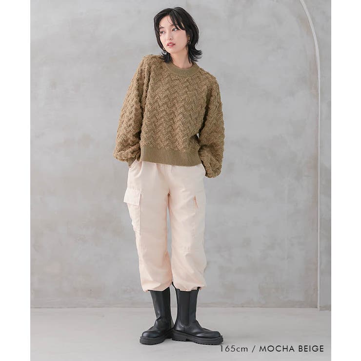 ジャガード編みショート丈ニット  秋 冬 レディース | aquagarage | 詳細画像4 