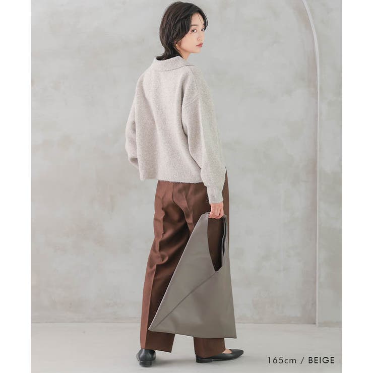 襟付きカーディガン[品番：QU000008087]｜aquagarage（アクアガレージ