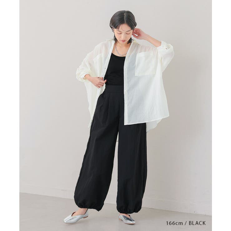 タックバルーンパンツ レディース 春 夏 秋 M | aquagarage | 詳細画像4 